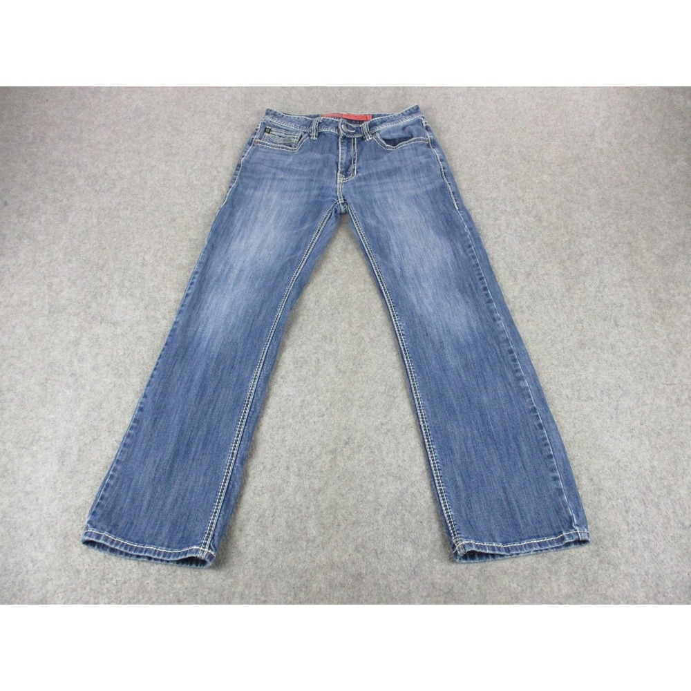Rock & Roll Cowboy Jeans Mens 30x29* Blue Double Barrel Straight Western Denim